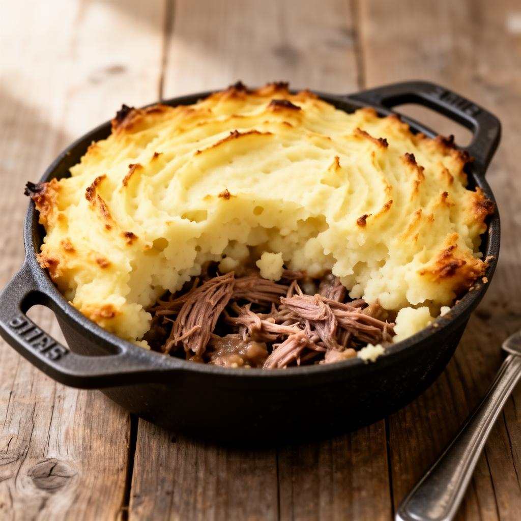 Parmentier de canard au chou-fleur