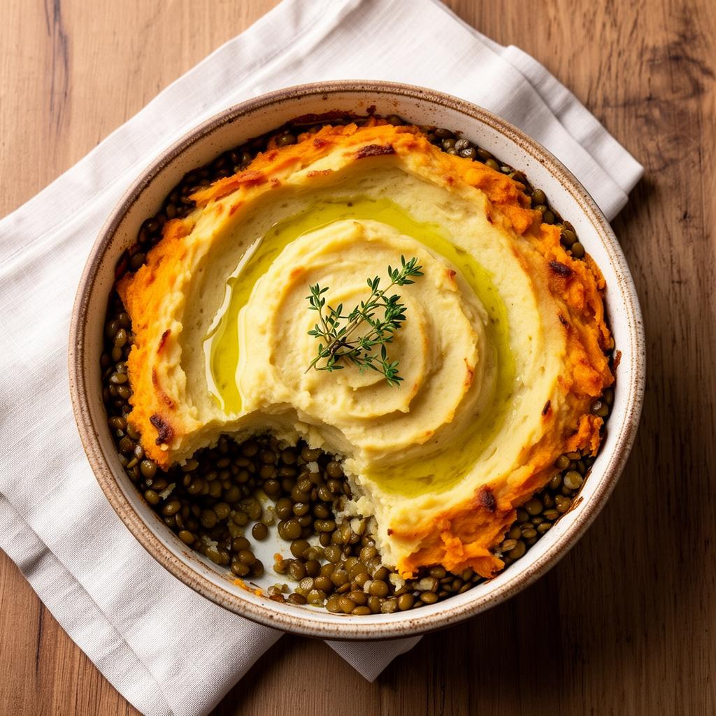 Parmentier de lentilles au sarrasin