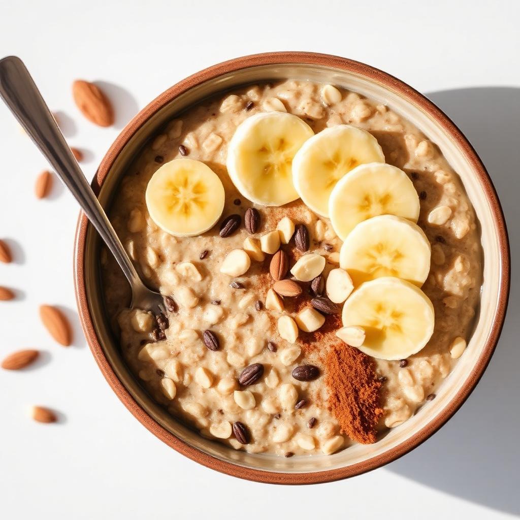 Porridge healthy banane-chia à l'avoine