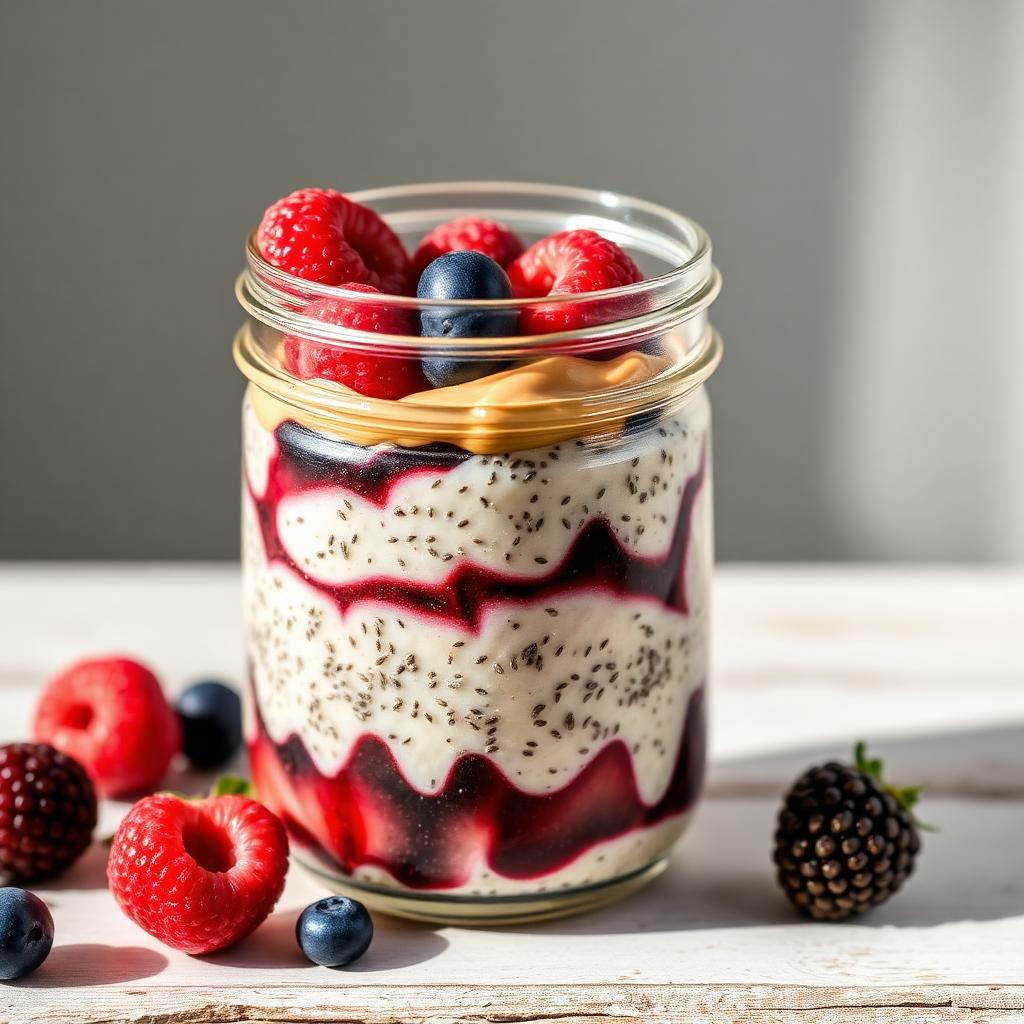 Overnight oats baies & chia